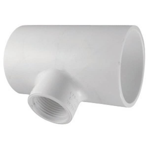 Pinpoint Charlotte Pipe & Foundry PVC024014300 PVC Schedule 40 Reducing Tee 1.5 x 0.5 in. FPT PI2512809 - main